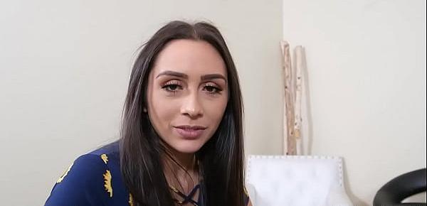  Gorgeous MILF Lily Hall wants the best for her teen stepson so she surprise him with a hot sex on a couch.